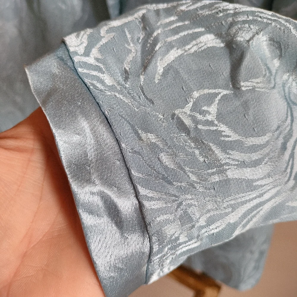 Light Blue Brocade Blazer - Picture 12 of 14